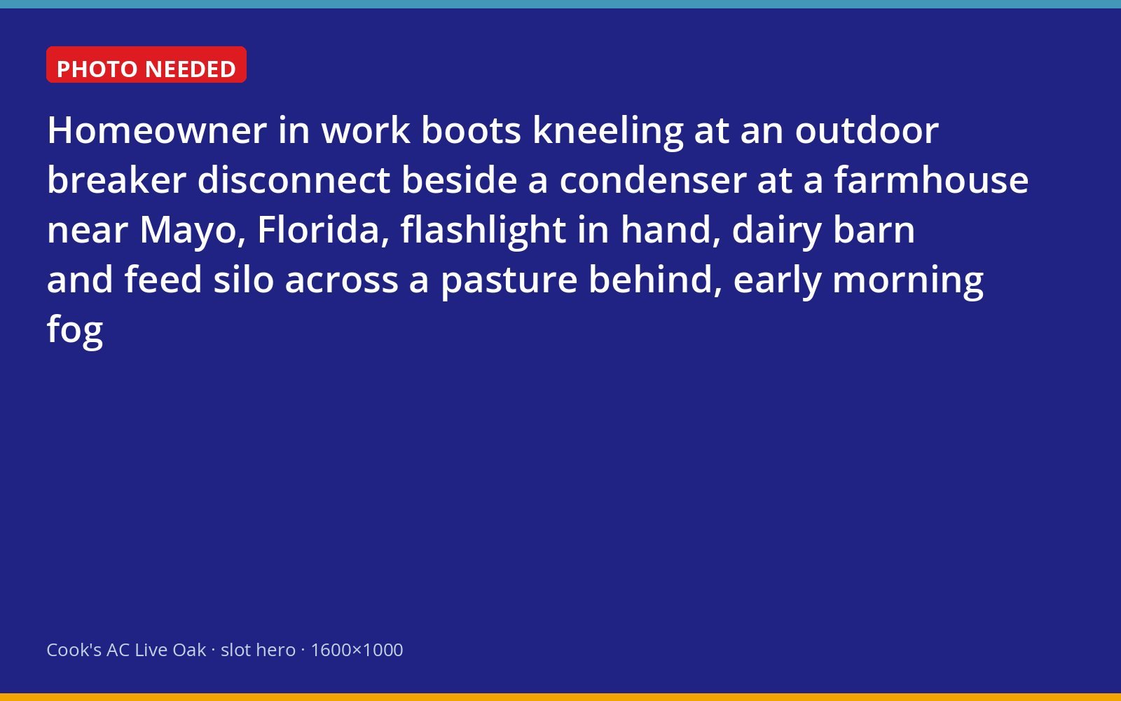 Homeowner checking the outdoor disconnect at a farmhouse air conditioner near Mayo, Florida