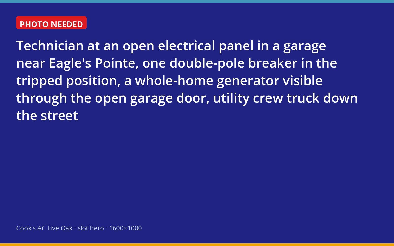 Tripped air conditioner breaker in a home electrical panel after a storm near Live Oak