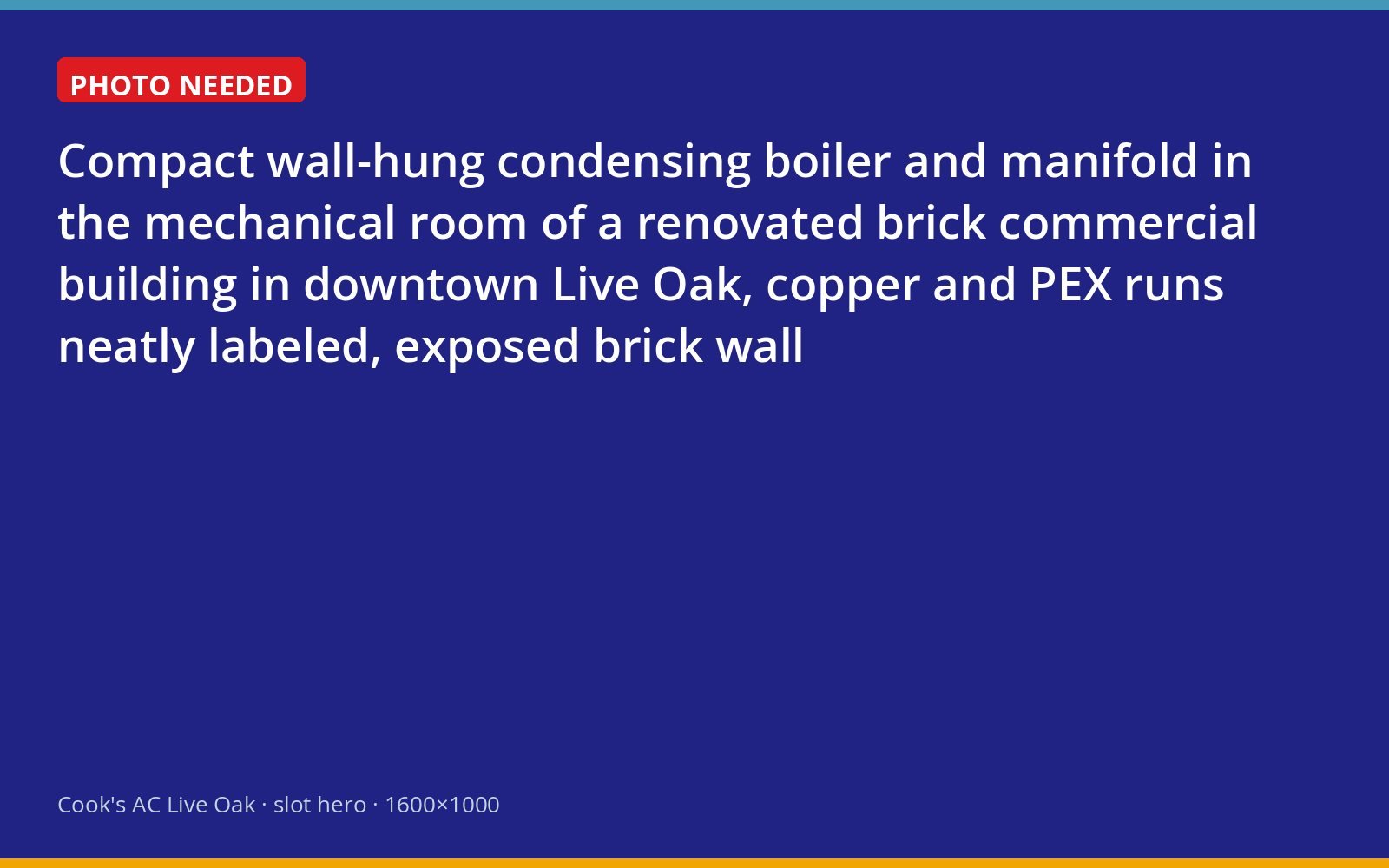 Modern condensing boiler installed in a downtown Live Oak commercial building
