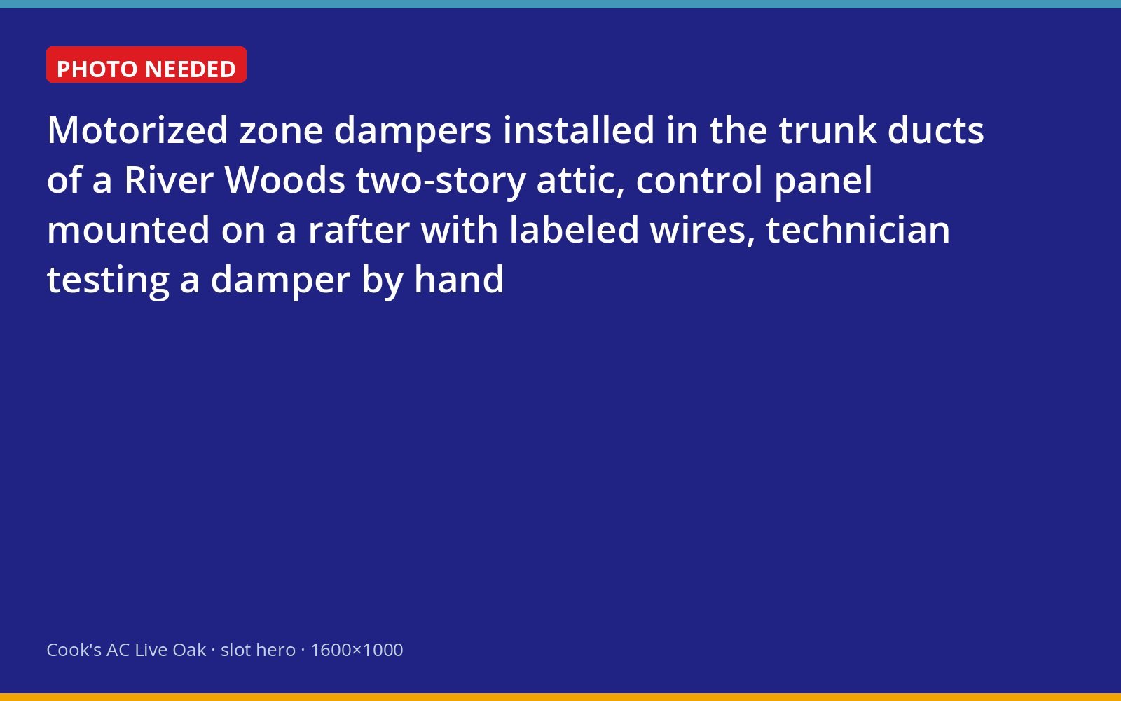 Zone dampers and control panel installed in the attic ducts of a Live Oak two-story home