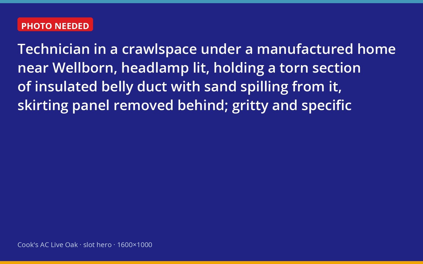 Torn belly duct under a manufactured home in Suwannee County